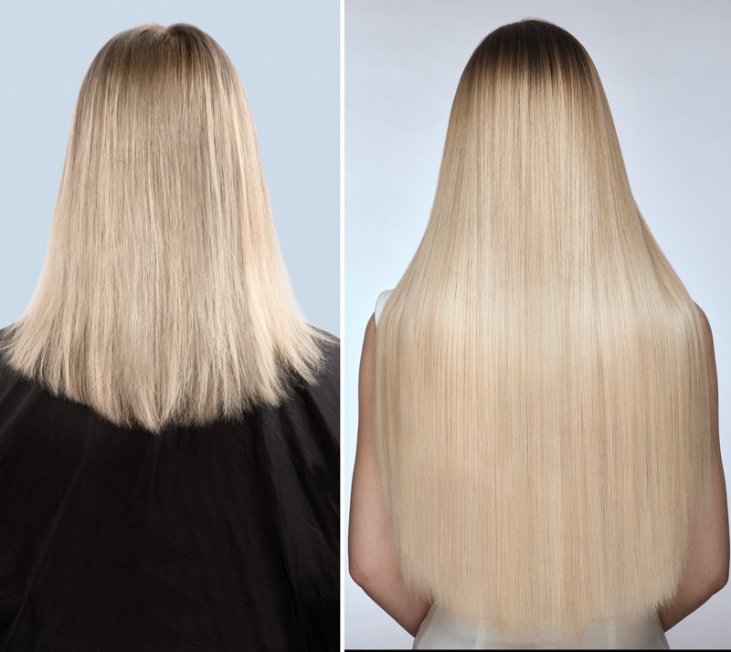 Hair Extensions Before After